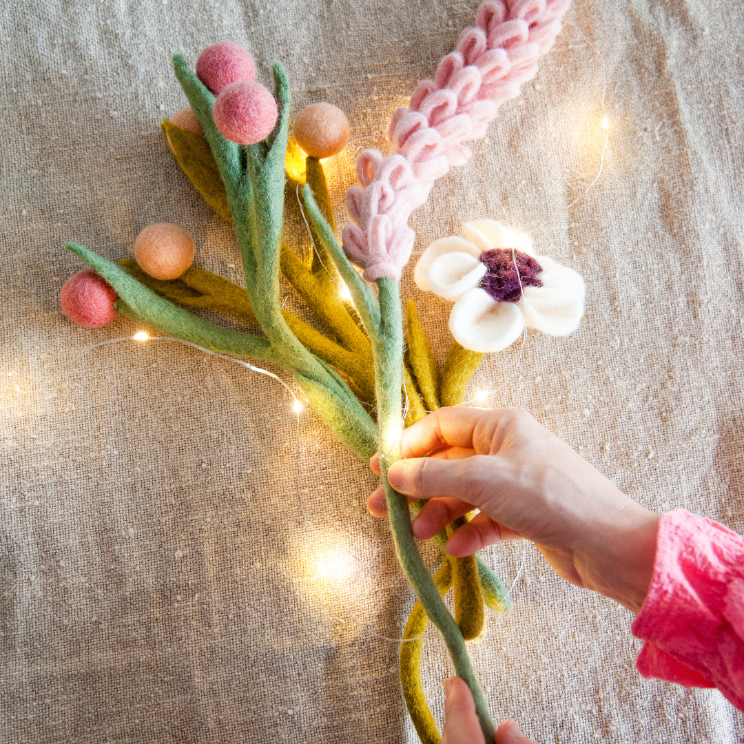 fausse fleur laine cadeau labr. LABR Paris première maison de fleur de thé