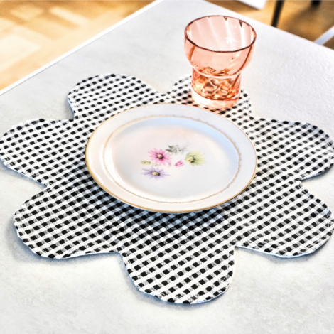 set de table floral vichy