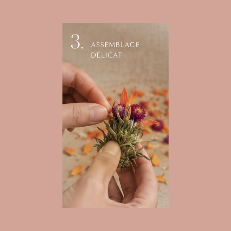 Qu’est-ce qu’une fleur de thé ? fleur de the conception. LABR Paris première maison de fleur de thé